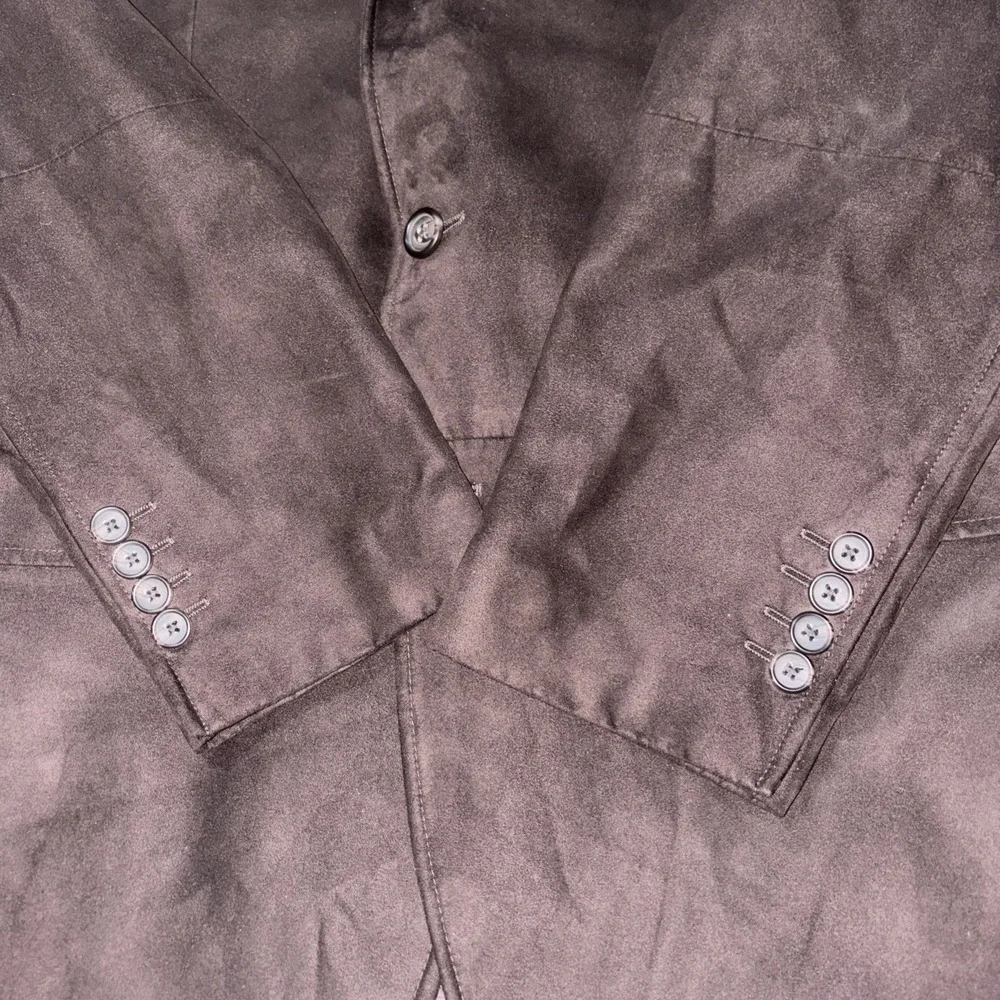 Ralph Lauren Dark Brown Faux Suede Two-button Men's Sport Coat 42R